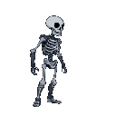 armored skeleton facing left