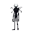 slenderman, standing facing forward, black tendrils coming out of his back