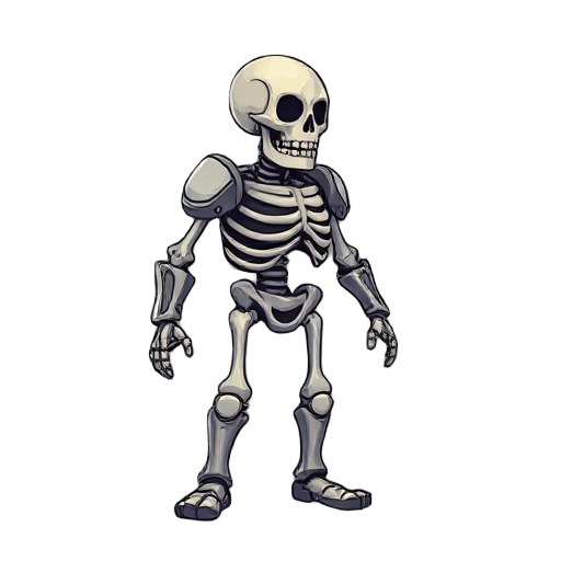 armored skeleton facing left