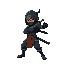 a metal slug style ninja that morphs with its shadow