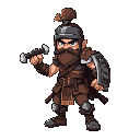 funy looking human  warrior