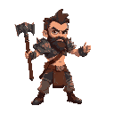 funy looking human  warrior