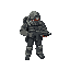 c.o.g. gears of war with machine gun