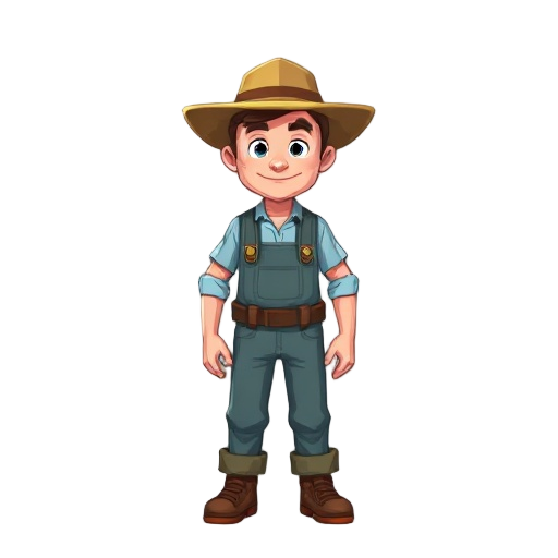 a human farmer pixel