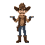 a simple 2d old west gunslinger.