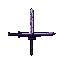 katana sword in minecraft style, black and purple color scheme, sharp and sleek,  blocky design, suitable for minecraft pvp texture pack