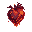 ancient corrupted heart glowing with mysterious runes