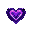 futuristic energy heart with neon purple and black layers
