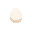 a small, smooth white egg, intact and uncracked, with minimal shading and a calm, clean appearance.
