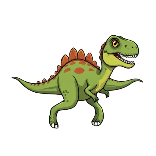 generame un dinosaurio caminando cuadro por cuadro