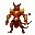 greed demon overlord, half-human half-demon with molten gold skin, sharp claws made of pure gold, horns shaped like twisted coins, glowing eyes, golden aura radiating from body, elegant and terrifying, dark fantasy illustration, powerful stance, cinematic