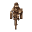 medieval realistic peasant full wakcycle, transparent background