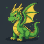 make a green dragon