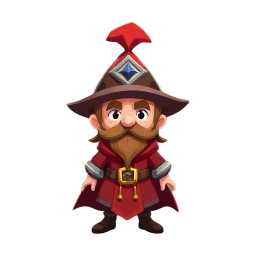 a mage with red hat