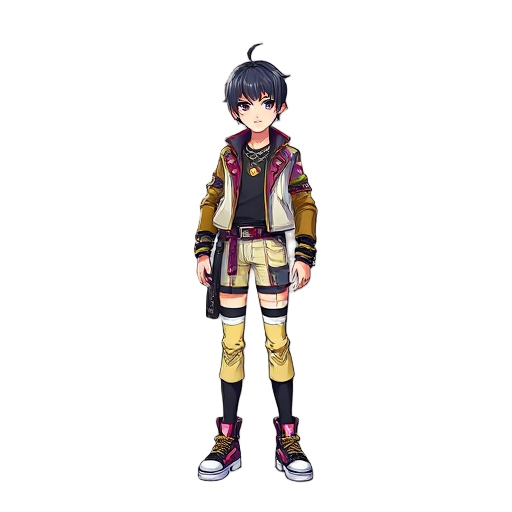 a highly detailed and vibrant digital illustration of a solo kpop character standing confidently in the center of the frame, with a bold and dynamic pose, wearing a stylish and trendy outfit that showcases their unique personality, with intricate accessor