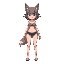 wolf girl without underwear