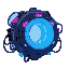 a technical device with lots of wires and leds that can creat connections between different dimensions with a pulsating dimension hole, cyberpunk style