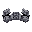 army armor with arms that are joined palms down the middle