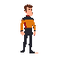 side profile walking star trek commander riker