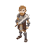 warrior wearing a light armor with a sword on right hand