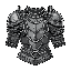 chainmail armor, interlinked iron rings, reinforced shoulders, worn but sturdy, medieval fantasy