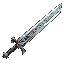 steel sword, finely forged blade, polished metal with runic patterns, balanced and deadly