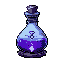 defense elixir, cloudy grey potion in rune-marked bottle, cold aura, enhances protection, dark style