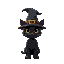 a black cat wearing a wizard hat