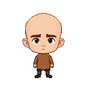 basic character, bald, unisex