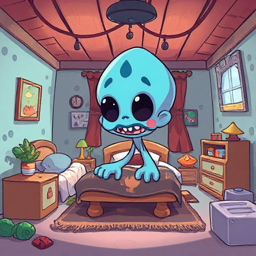 crie um background do dormitório de squid game