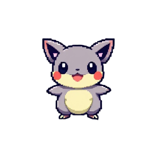 sprite of a pocket monster in colored gameboy pixel graphics