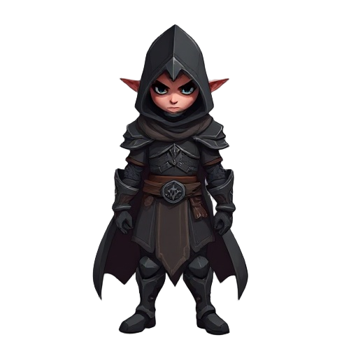a dark elf rogue armor