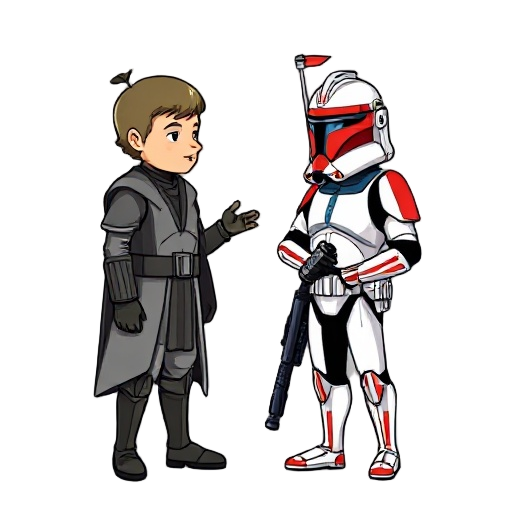 mace windu talking to yoda but a clone trooper see order 66 in pixel