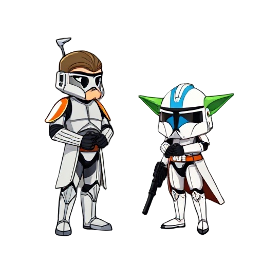 mace windu talking to yoda but a clone trooper see order 66 in pixel