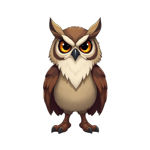 a humanized fantasy owl