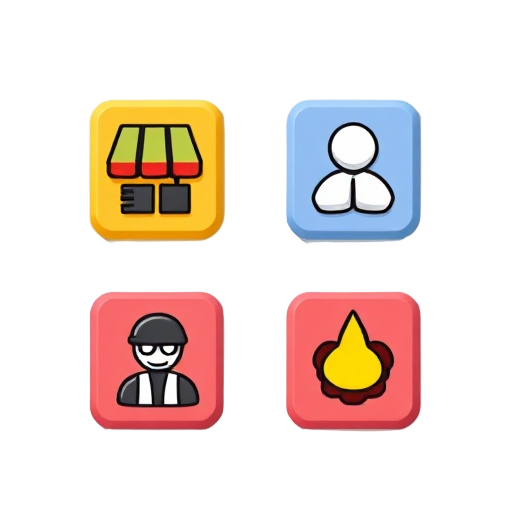 i want 4 buttons for my roblox game. a button for shop, inventory, spectator mode, and rebirth. i want them simple but cool for the eyes.