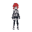 futuristic girl with red hair