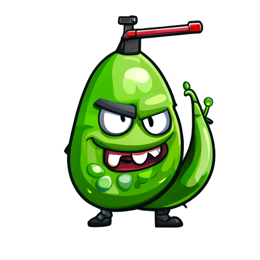 peashooter from plants vs zombies in 2d