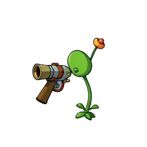 peashooter from plants vs zombies in 2d
