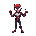 crie um sprit sheet do homem aranha com opção del andando atacando e fazendo vrias coisas no estilo retro e com visual maneiro