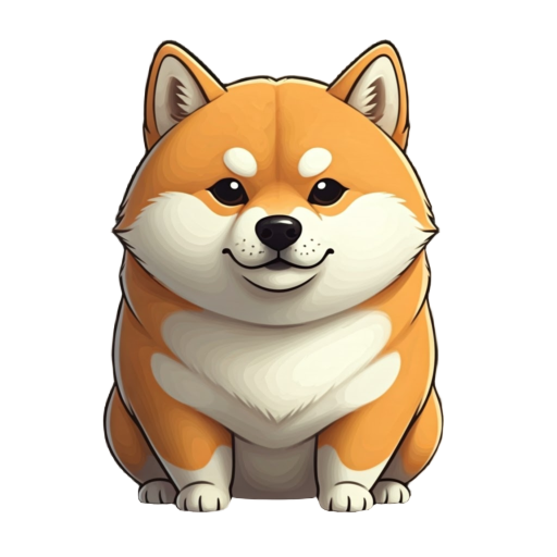 shiba inu, cute, chubby face, stylize, ghibli