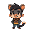 um personagem no estilo cartoon ele e um tamandua