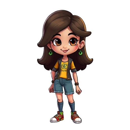 um personagem no estilo cartoon ela e um indigina brasileira