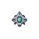 a simple spaceship in a triangular shape