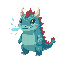 small water monster, with a horn