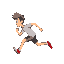 a running young man, from the side