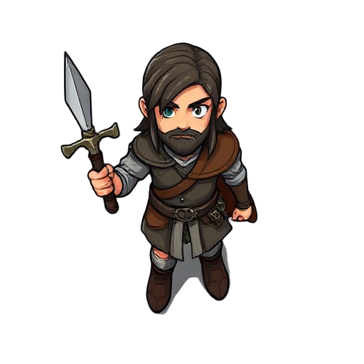 character for tibia like game, aragon inspired (lord of the rings) look 