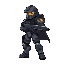 side view soldier, futuristic, with laser gun, 