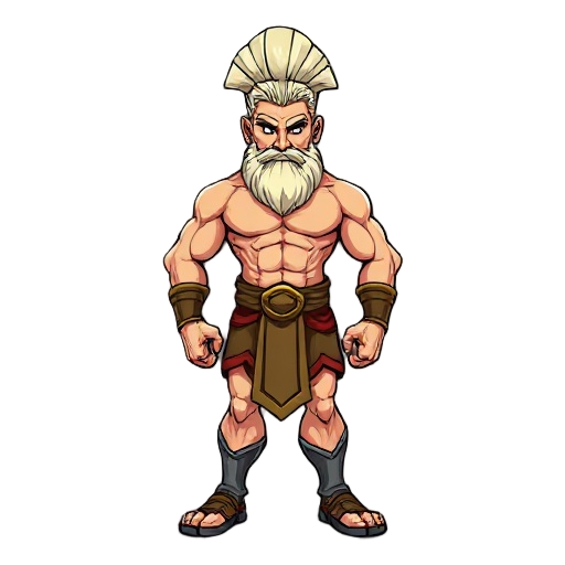 zeus in solo leveling desing to one game of fight, like mortal kombat, street fighters etc