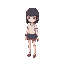 girl, straight hair with bangs,